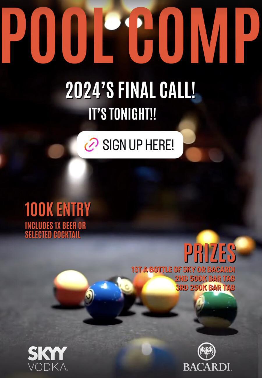 Pool Comp at Friends Bar