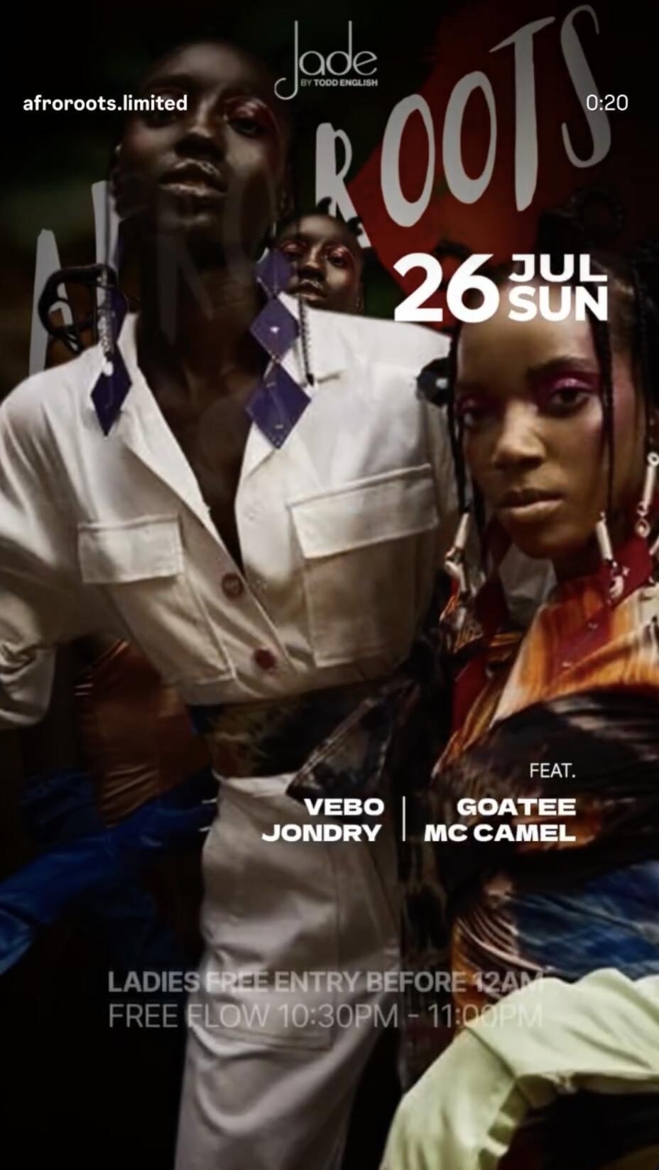 Afro Roots at Jade By Todd English