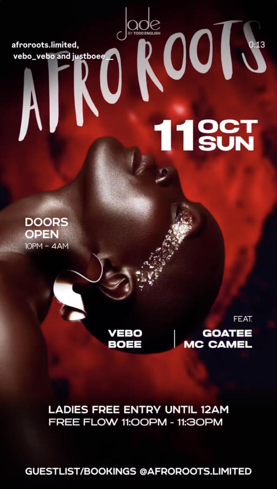 Afro Roots at Jade By Todd English