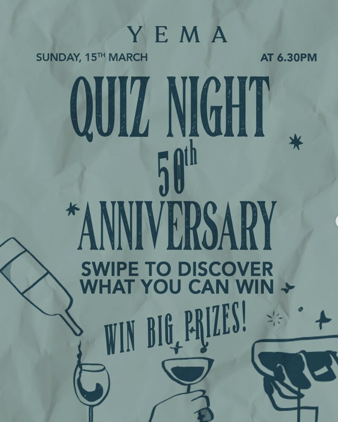 Quiz Night at Yema Kitchen Quiz Night at Yema Kitchen