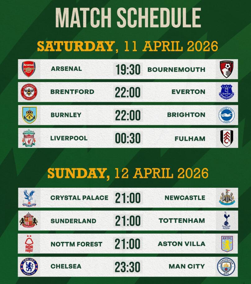 Match schedule at Legends Bistro Bali