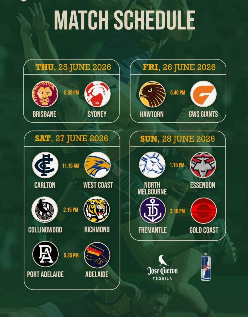 Match schedule at Legends Bistro Bali