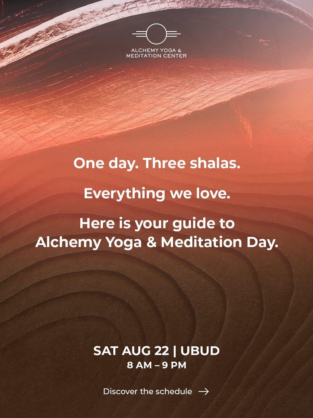 Alchemy Yoga & Meditation Day at Alchemy Ubud Alchemy Yoga & Meditation Day at Alchemy Ubud