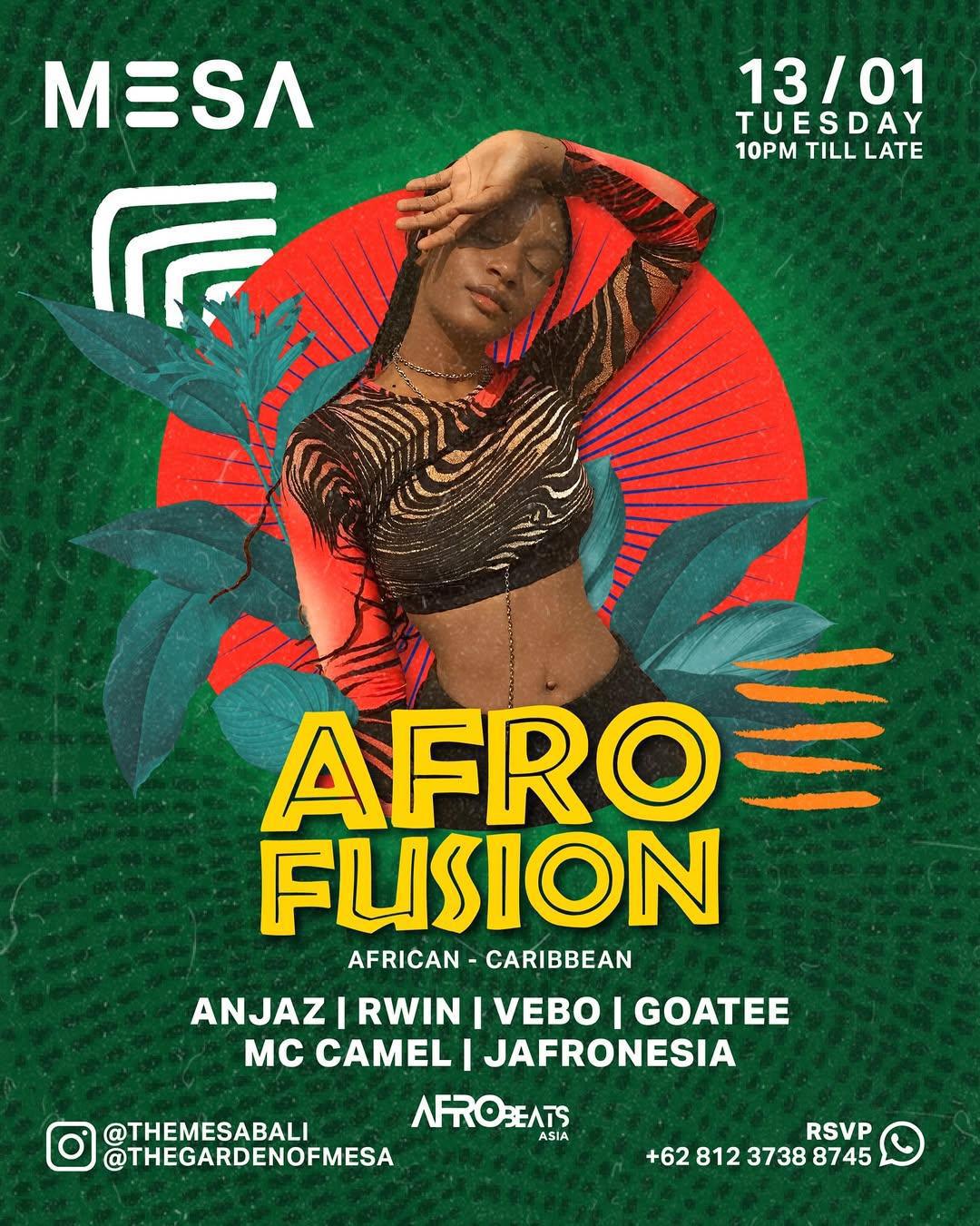 Afro Fusion at The Mesa Club Afro Fusion at The Mesa Club