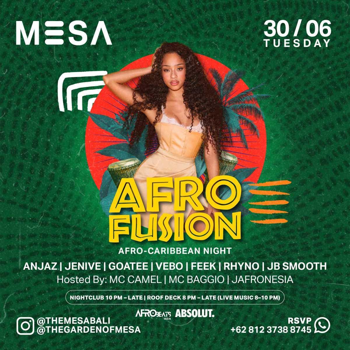 Afro Fusion at The Mesa Club Afro Fusion at The Mesa Club