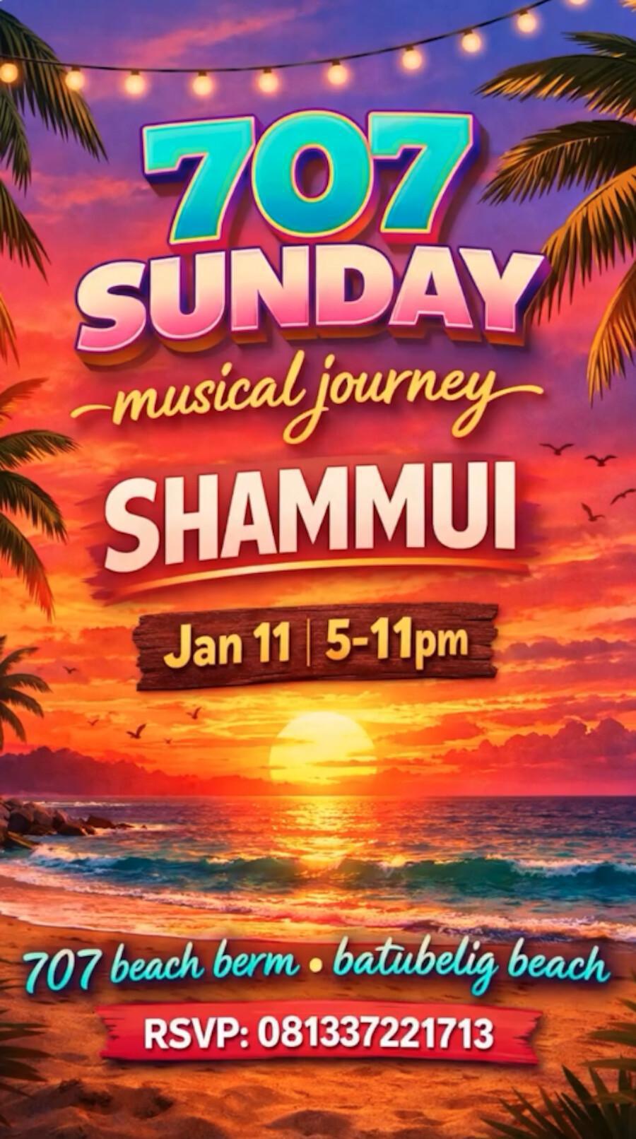 Sunday Musical Journey at 707 Beachberm Bali 