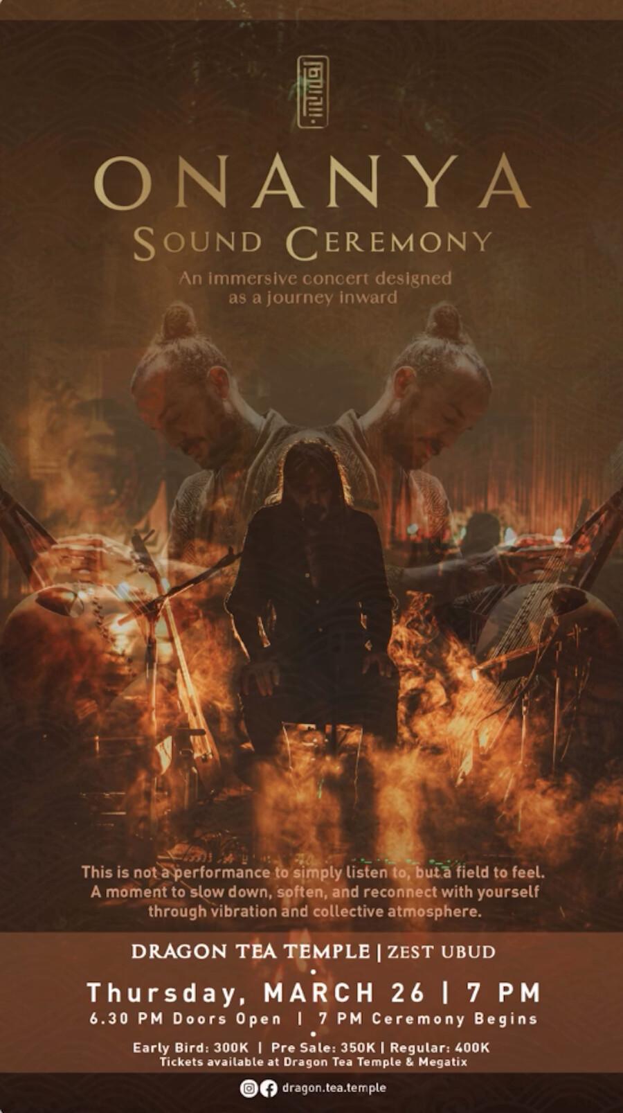 Onanya Sound Ceremony at Dragon Tea Temple Onanya Sound Ceremony at Dragon Tea Temple