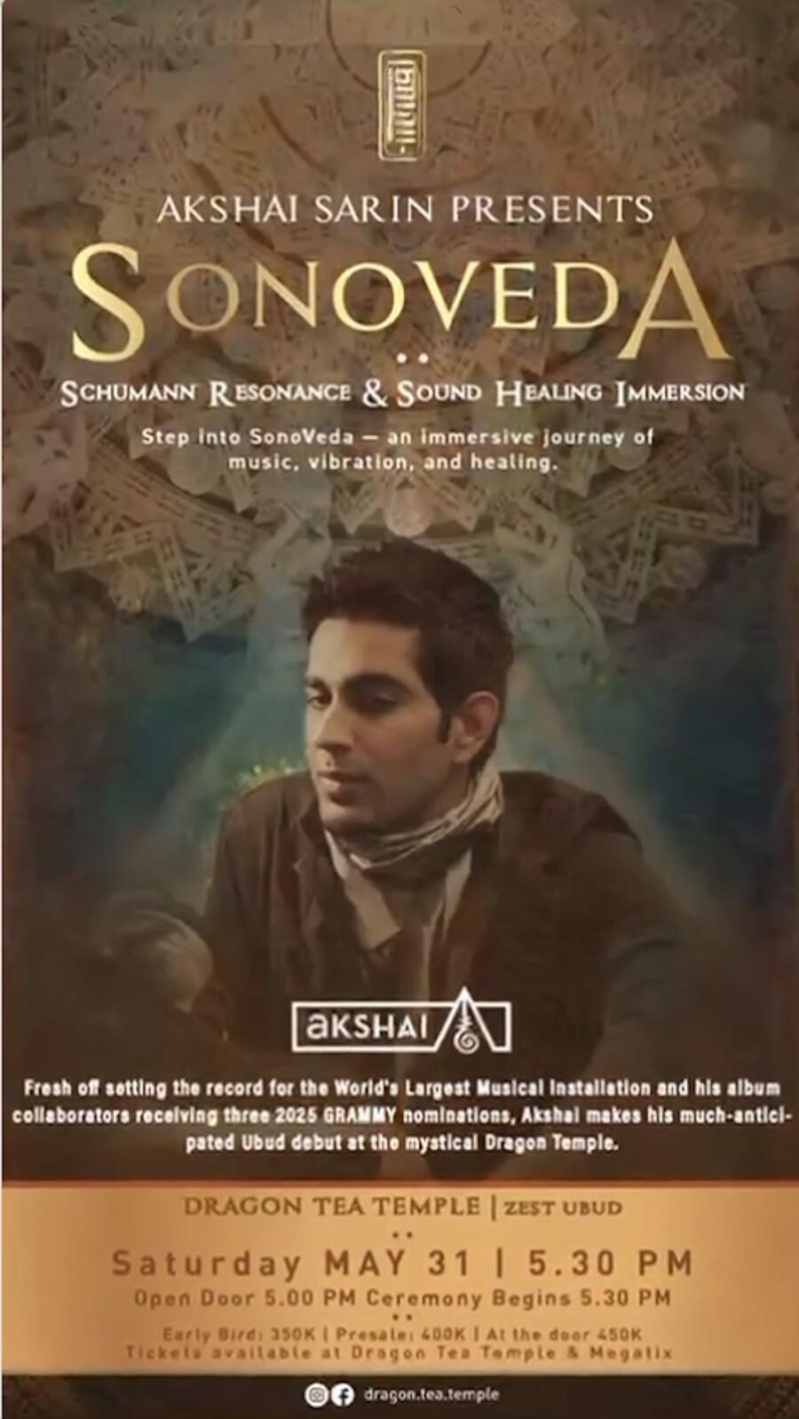 Sonoveda at Dragon Tea Temple