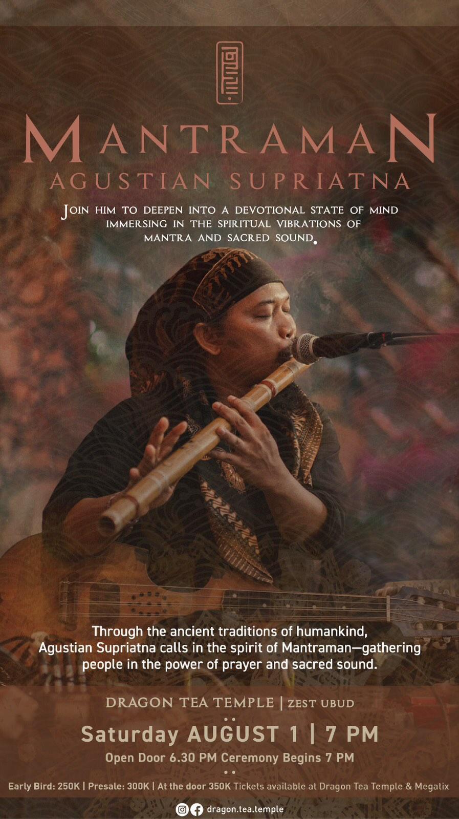MANTRAMAN - Concert avec Agustian Supriatna at Dragon Tea Temple MANTRAMAN - Concert avec Agustian Supriatna at Dragon Tea Temple