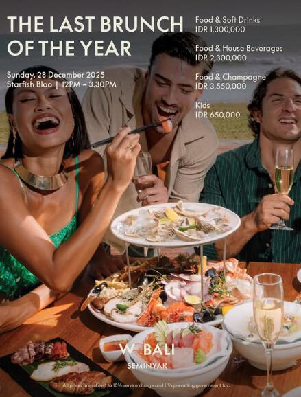 Christmas and NYE Dinner at W Bali Seminyak