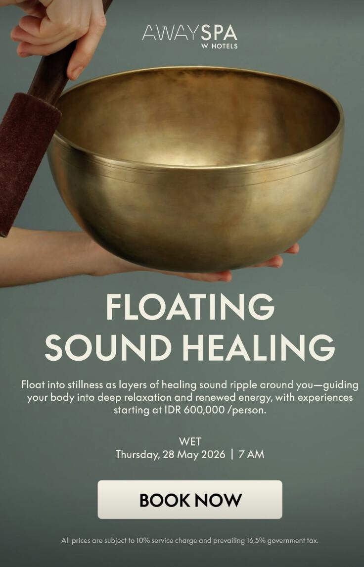 Floating sound healing at W Bali