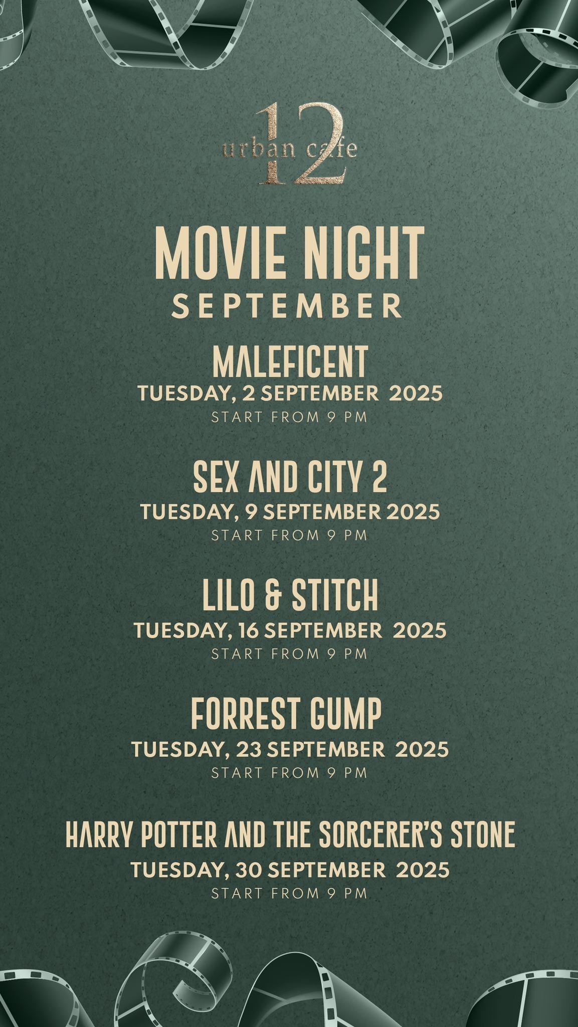Movie Night September at Twelve Bali