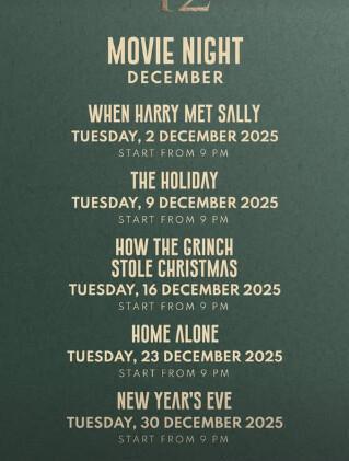 Movie Night December at Twelve Bali