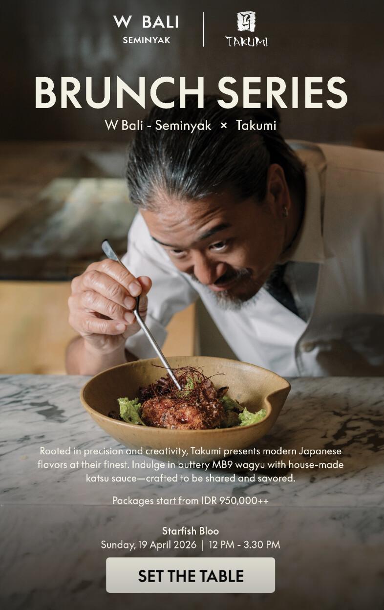 Japanese brunch at W Bali Japanese brunch at W Bali