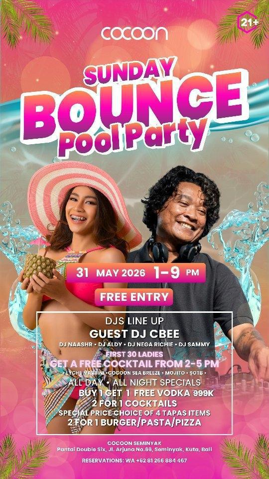 Bounce Pool Party at Cocoon Day Club