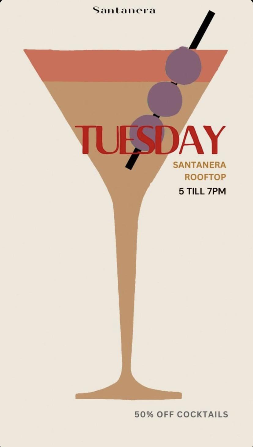 Tuesday at Santanera Happy Hour 5-7pm