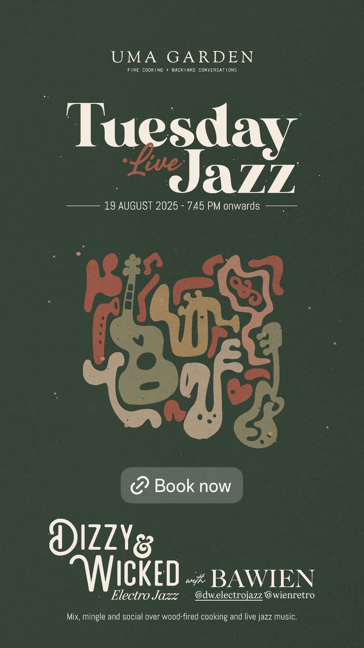 Tuesday live jazz at Uma Garden