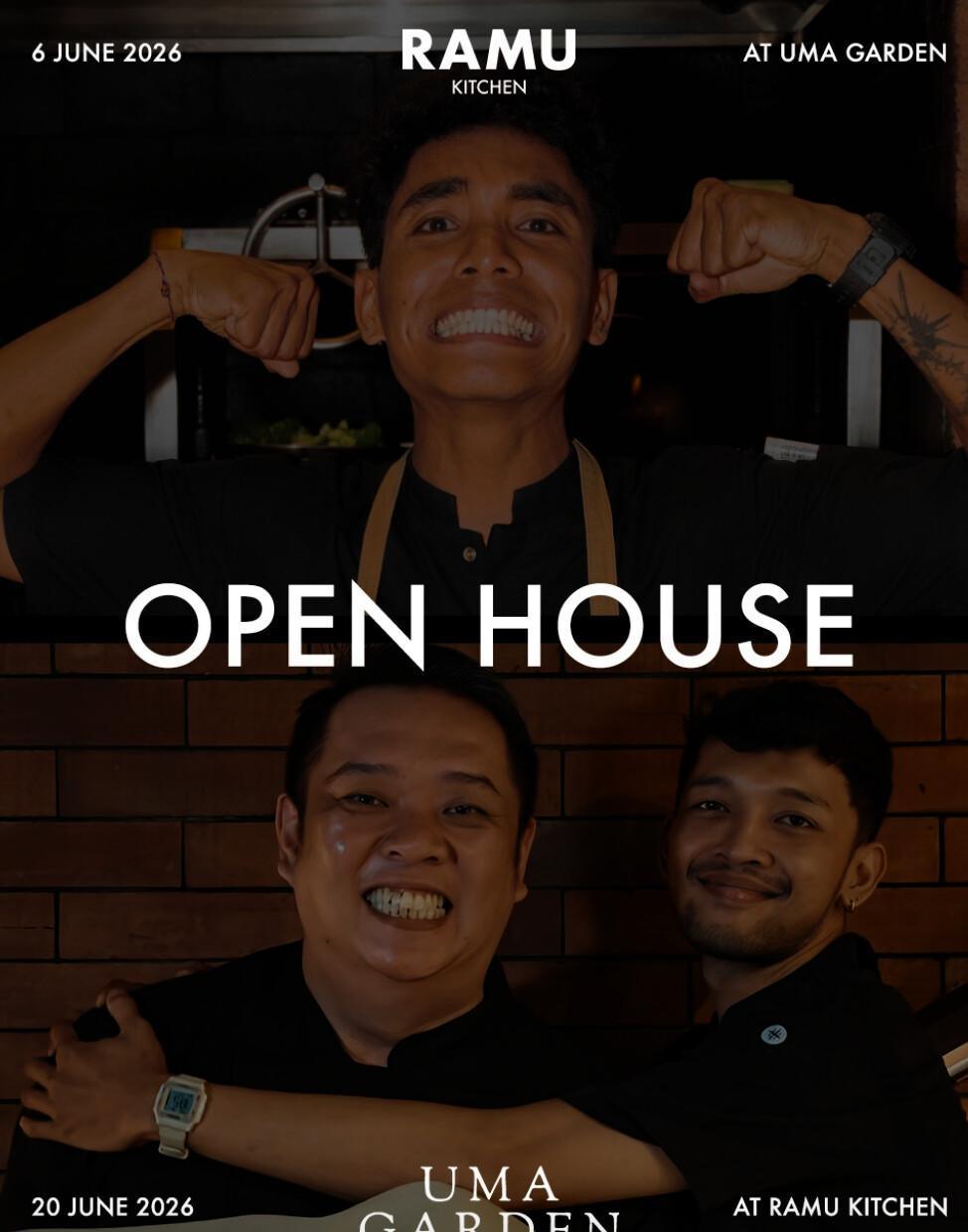 Open house dining Bali with Uma Garden