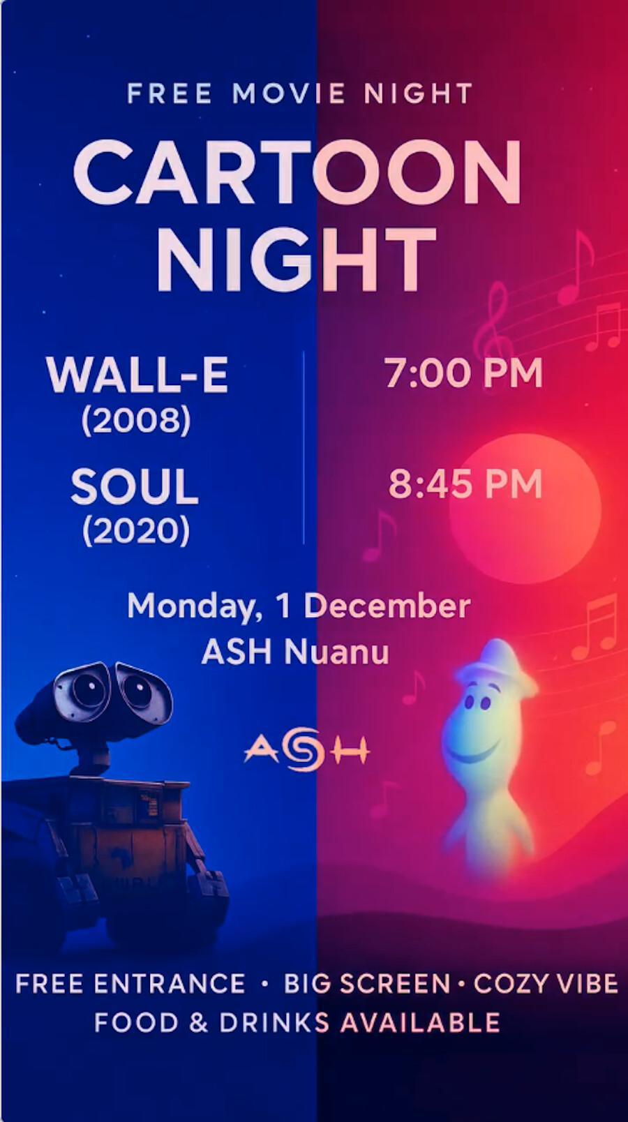 Cartoon Night at Ash Nuanu