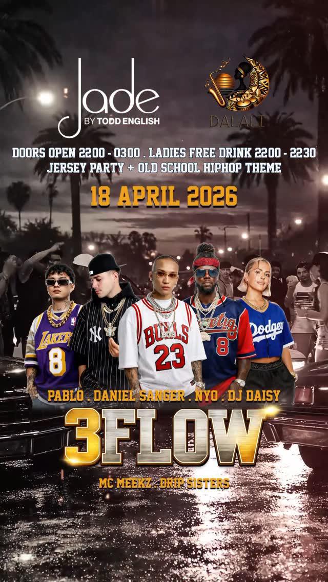 3 Flow Jersey Party at Jade By Todd English 