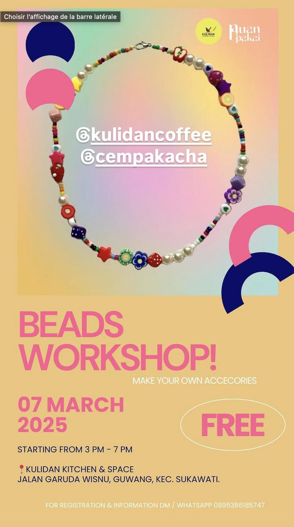 Beads Workshop at Kulidan Space