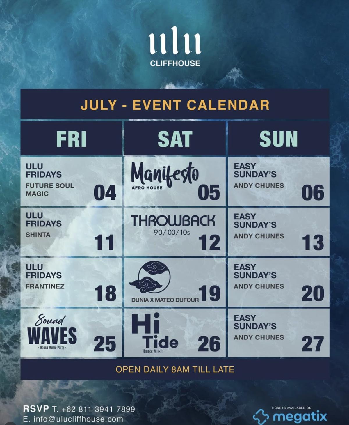 July at Ulu CliffHouse 