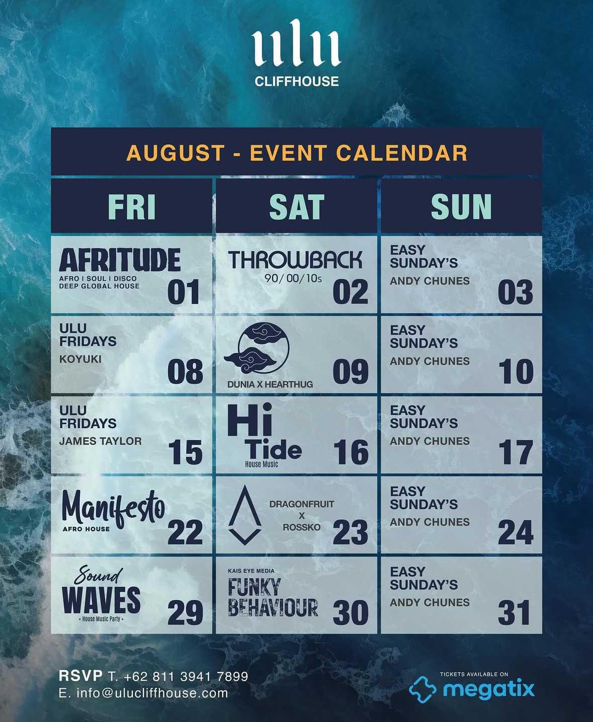 August at Ulu CliffHouse 