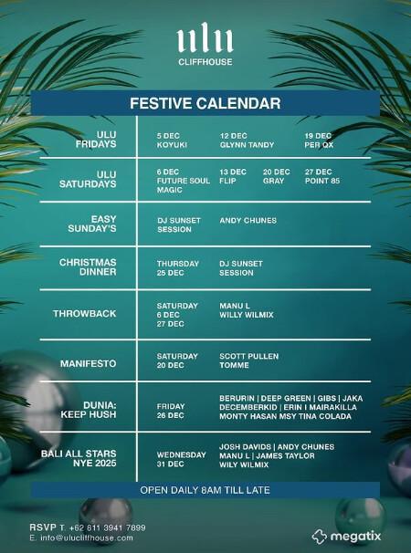 Festive Calendar at Ulu CliffHouse 