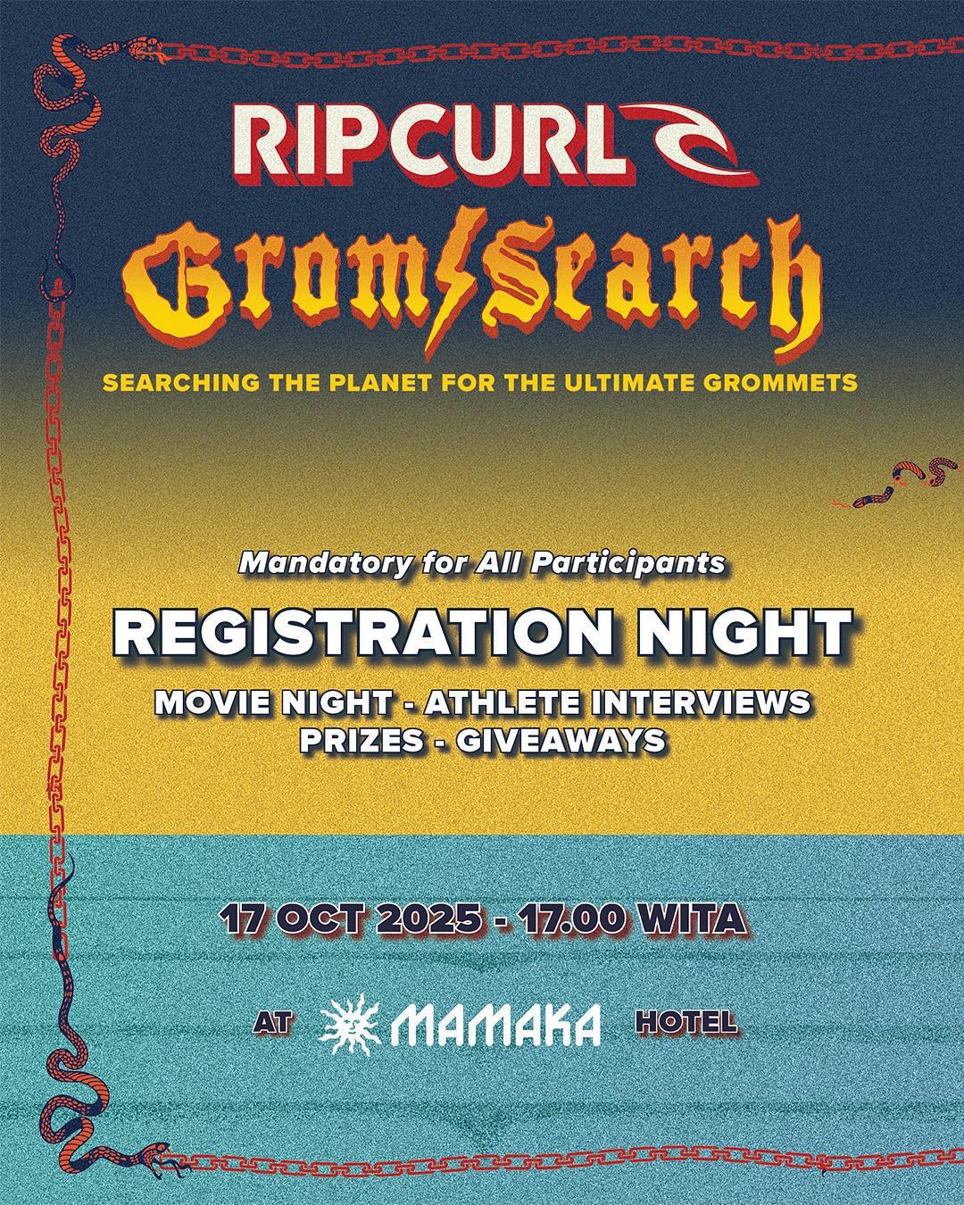 Rip Curl Grom Search Registration Night at Mamaka Bali