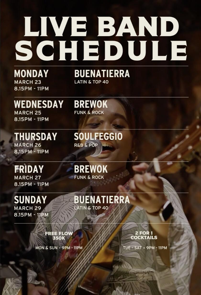 Live Band Schedule at The Iron Fairies Bali