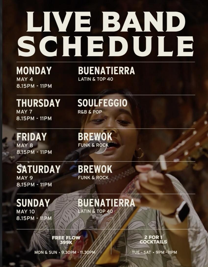 Live Band Schedule at The Iron Fairies Bali