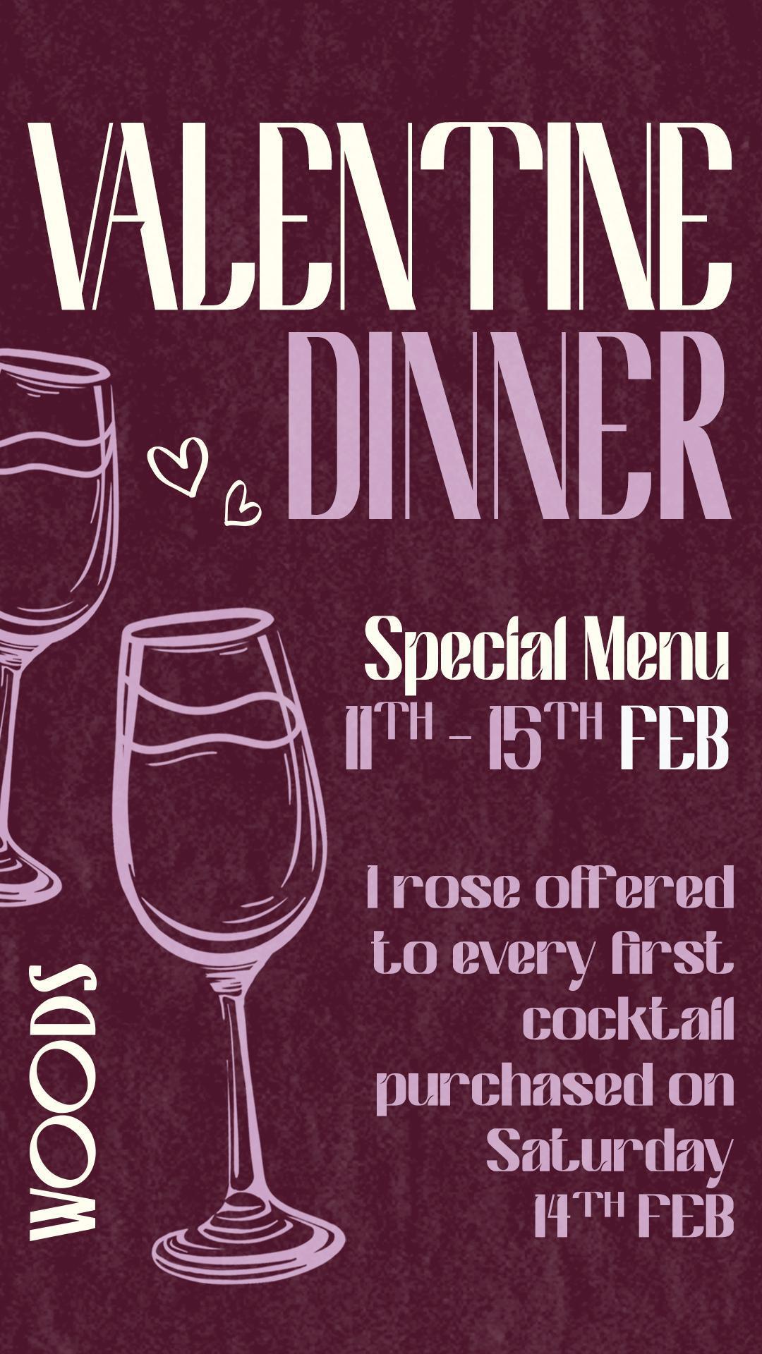 Valentine Dinner at WOODS Bali 