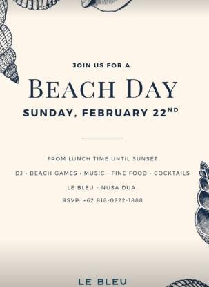 Beach Day at Le Bleu by K Club