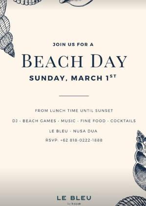 Beach Day at Le Bleu by K Club