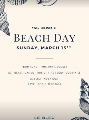 Beach Day at Le Bleu by K Club