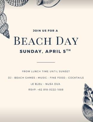 Beach Day at Le Bleu by K Club