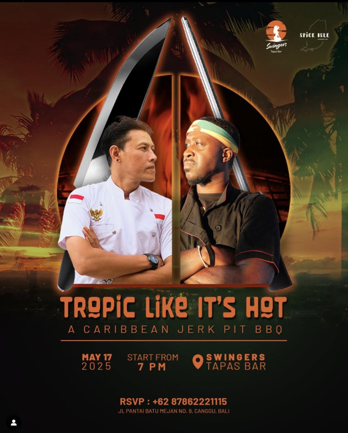 Caribbean Jerk Pit BBQ at Swingers Bali Caribbean Jerk Pit BBQ at Swingers Bali