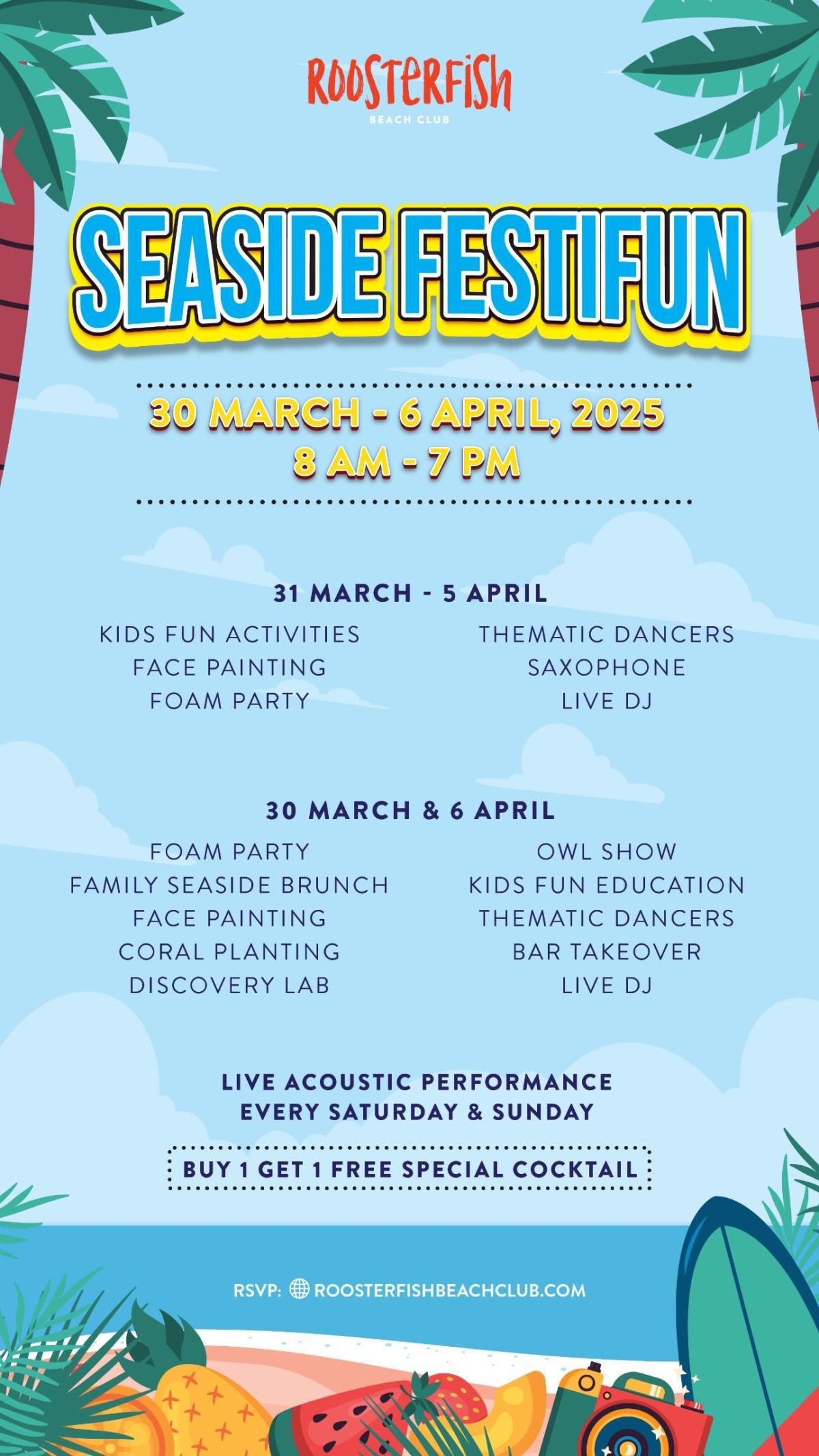 Seaside festifun at Roosterfish Beach Club