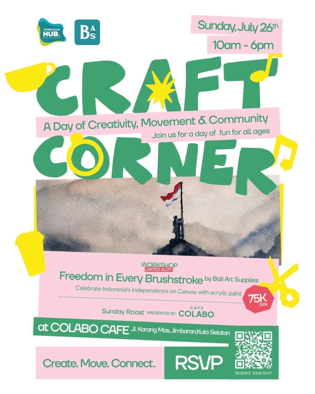 Sunday Roast - Craft Corner Workshop at Jimbaran Hub