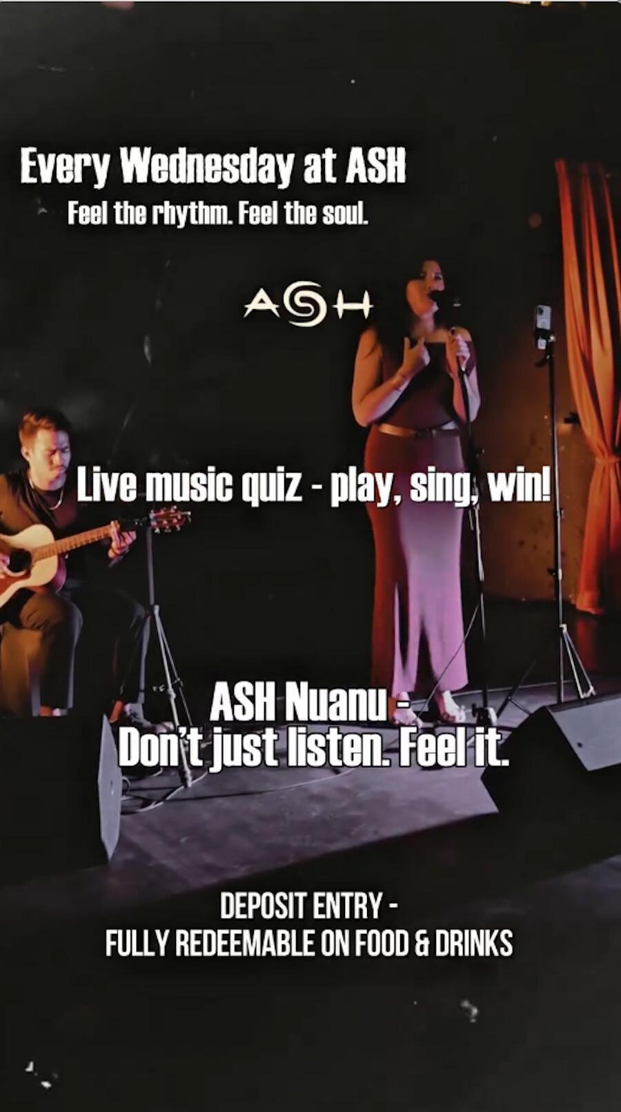 Music Quiz & Soul Rock Night at Ash Nuanu