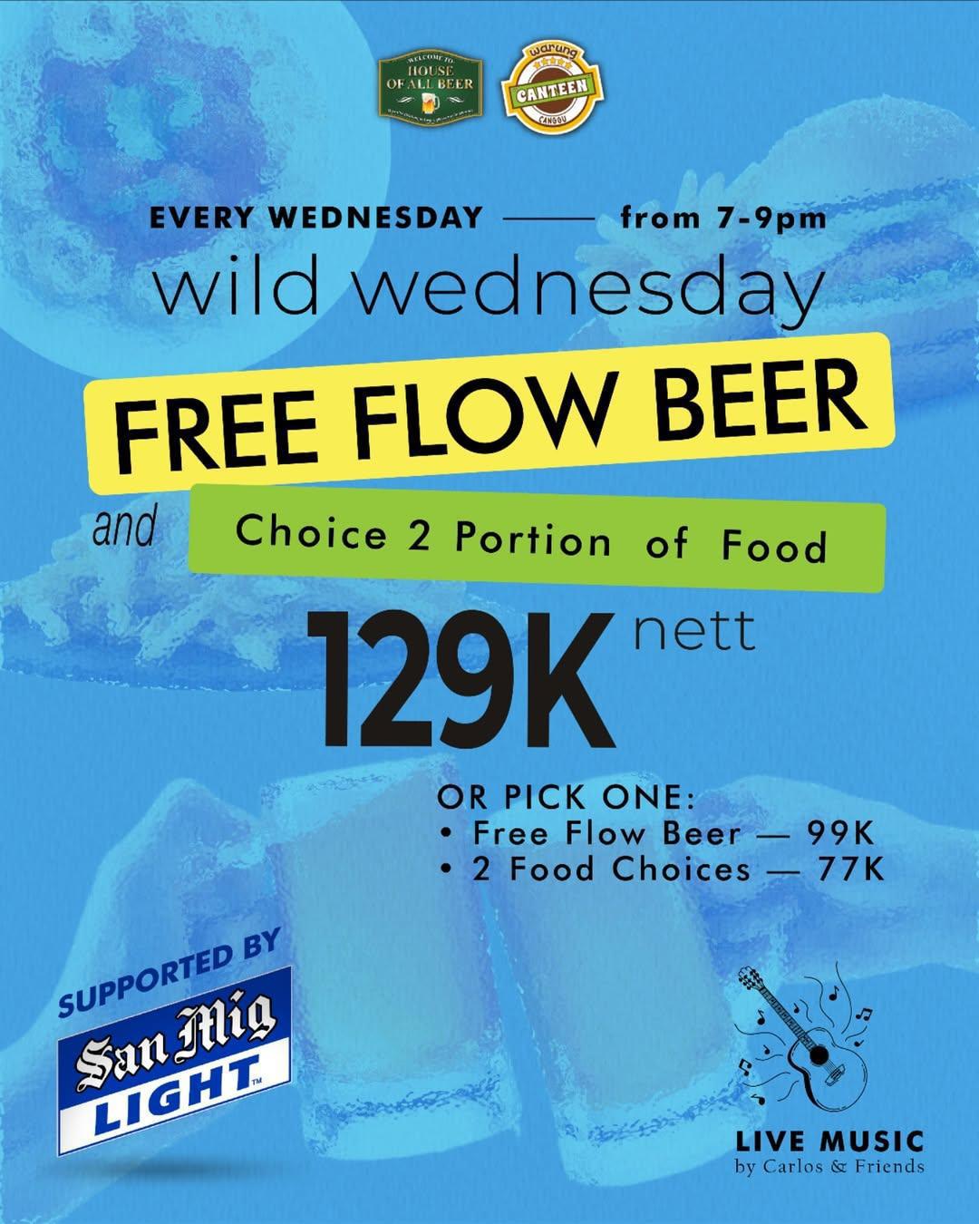 Wild Wednesday at Warung Canteen 7-9pm