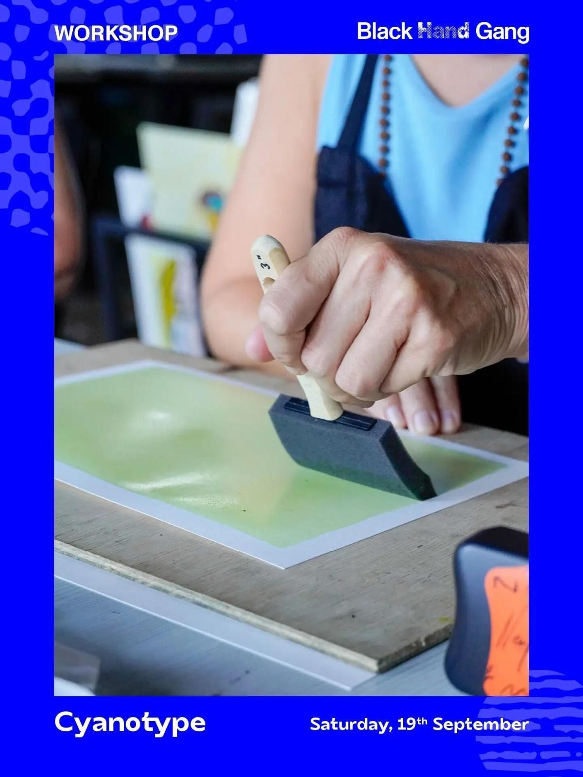 Cyanotype WORKSHOP at Black Hand Gang ID Cyanotype WORKSHOP at Black Hand Gang ID