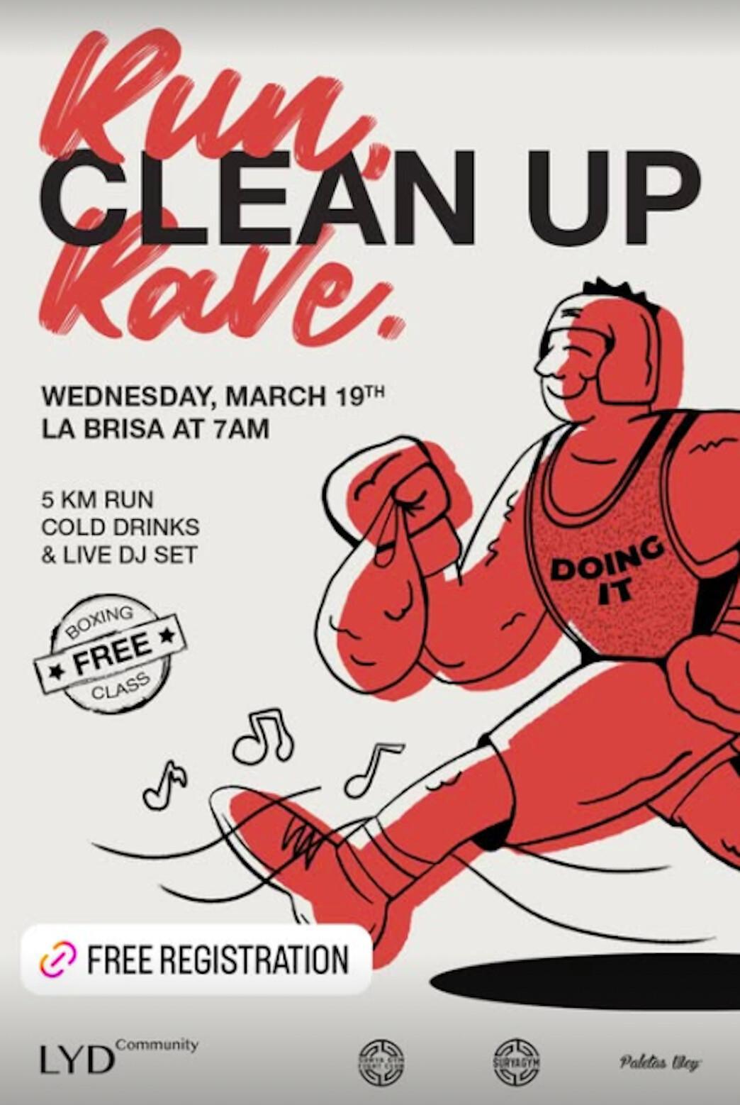 Run clean up at La Brisa