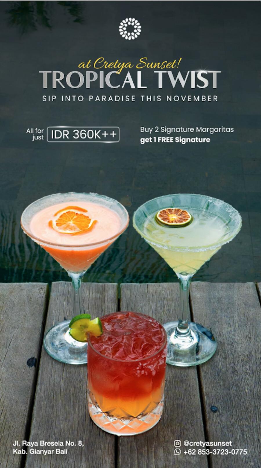 Tropical Twist at Cretya Sunset