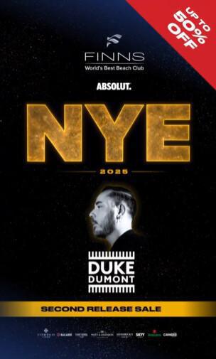 NYE at FINNS Beach Club
