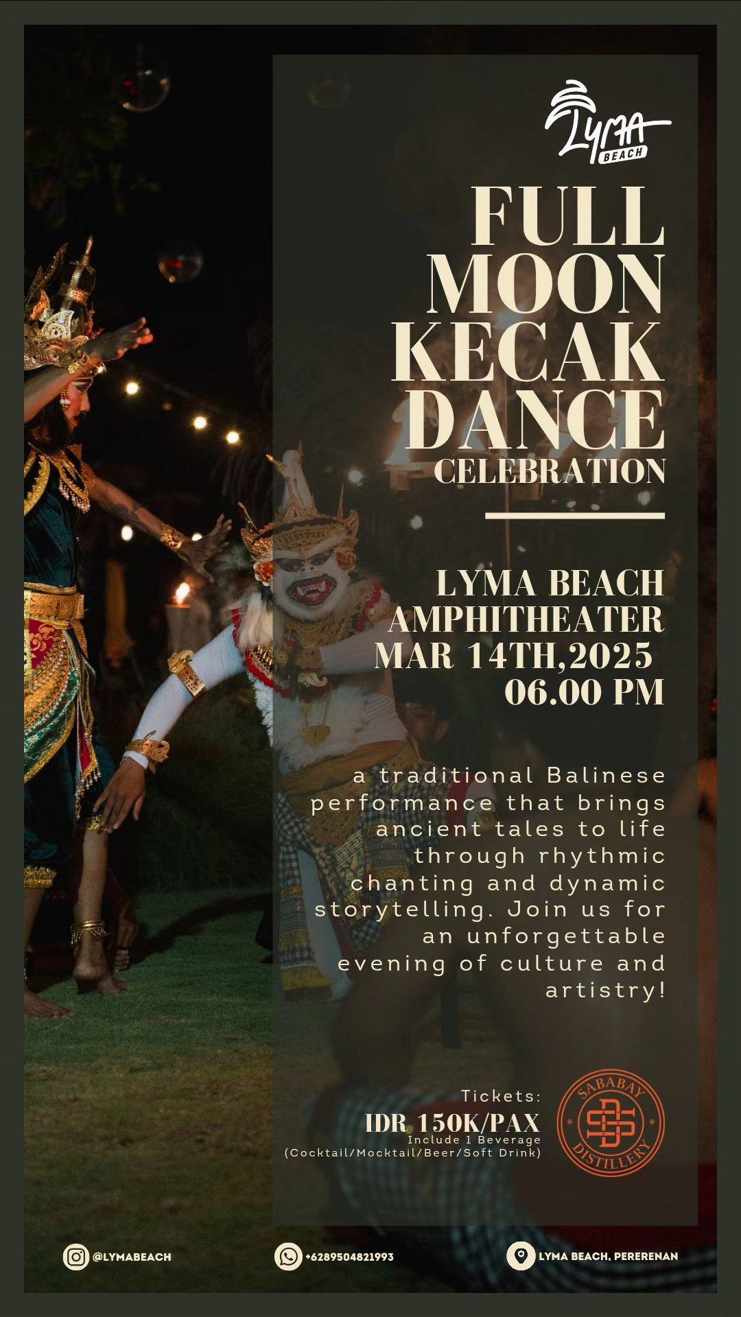 Full Moon Kecak Dance at Lyma Beach