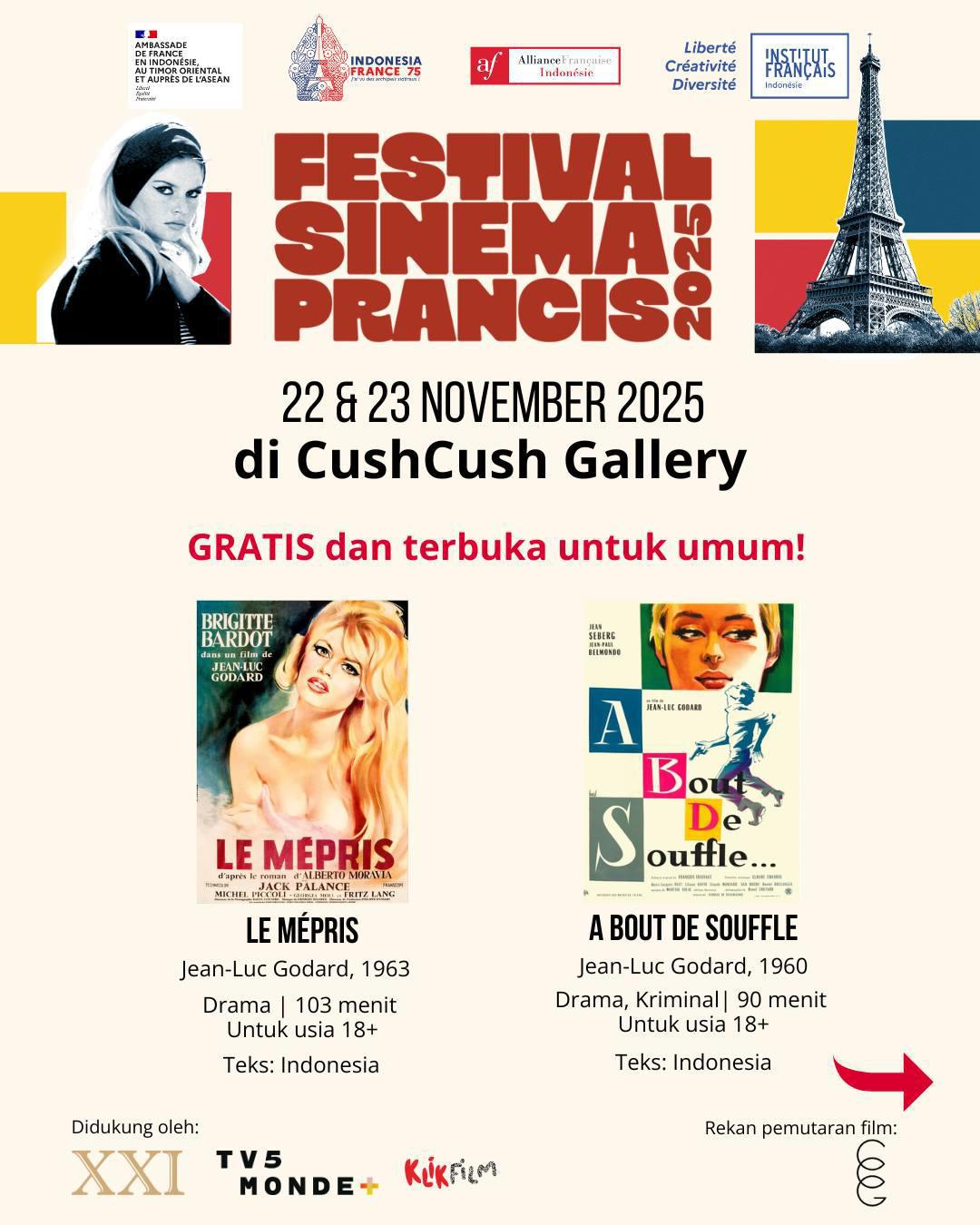 Festival Sinema Prancis at CushCush Gallery