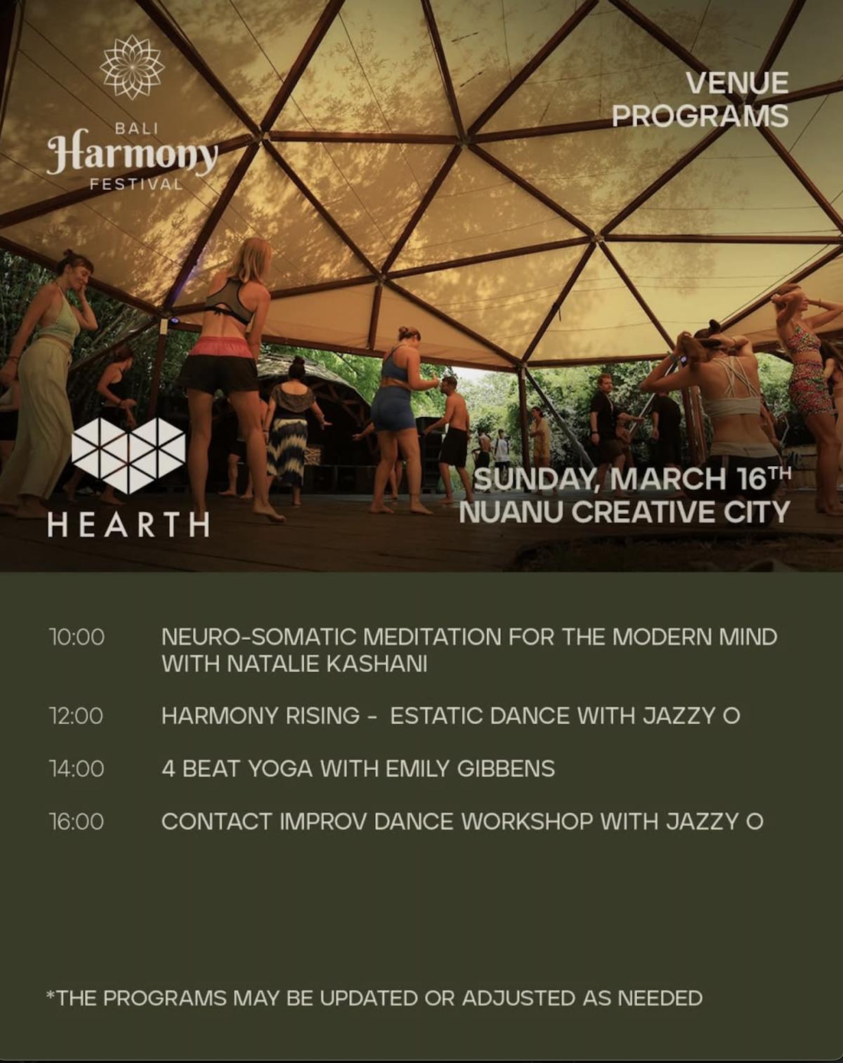Bali Harmony Festival at Hearth Nuanu 