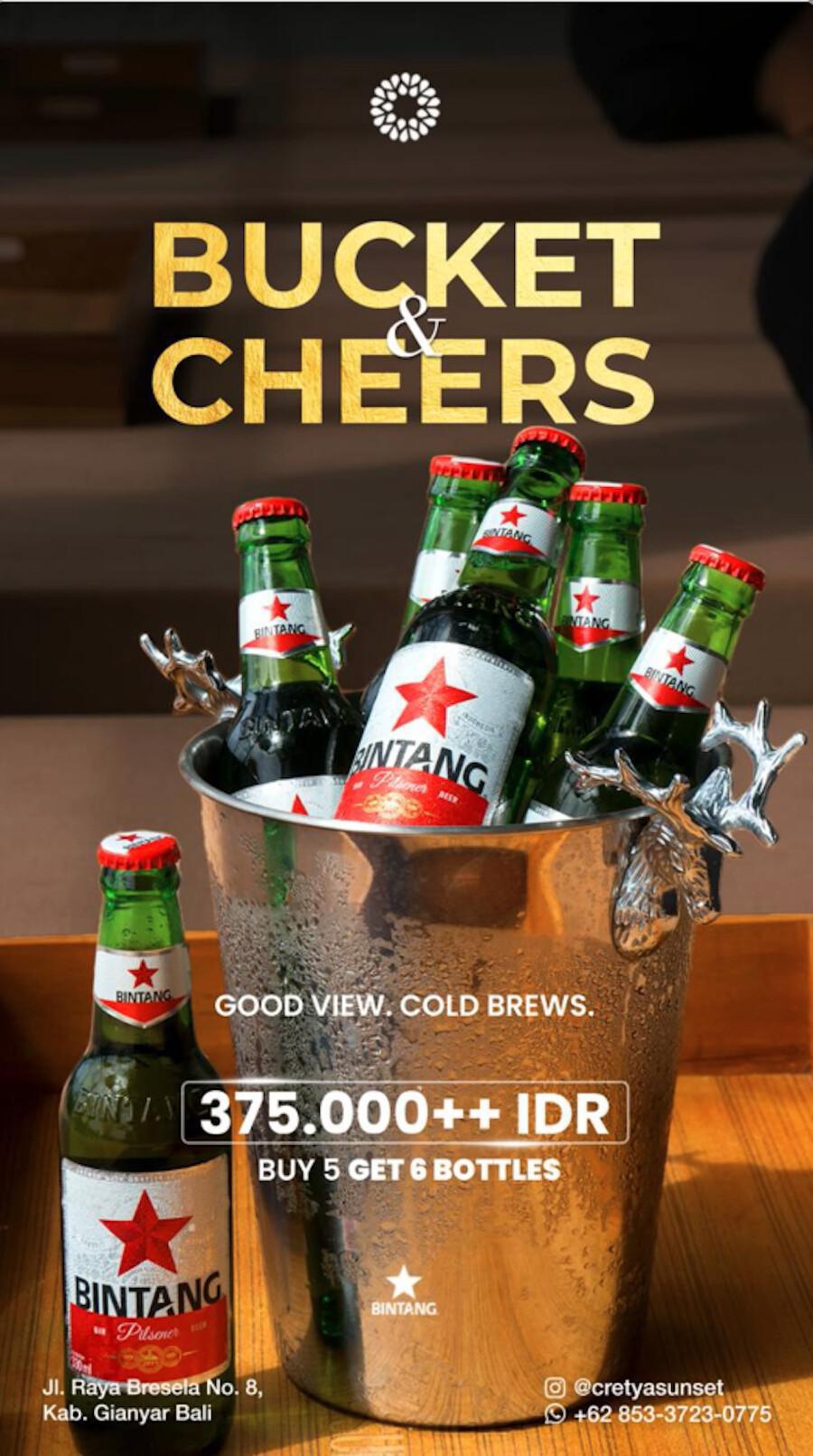 Bucket & Cheers at Cretya Sunset