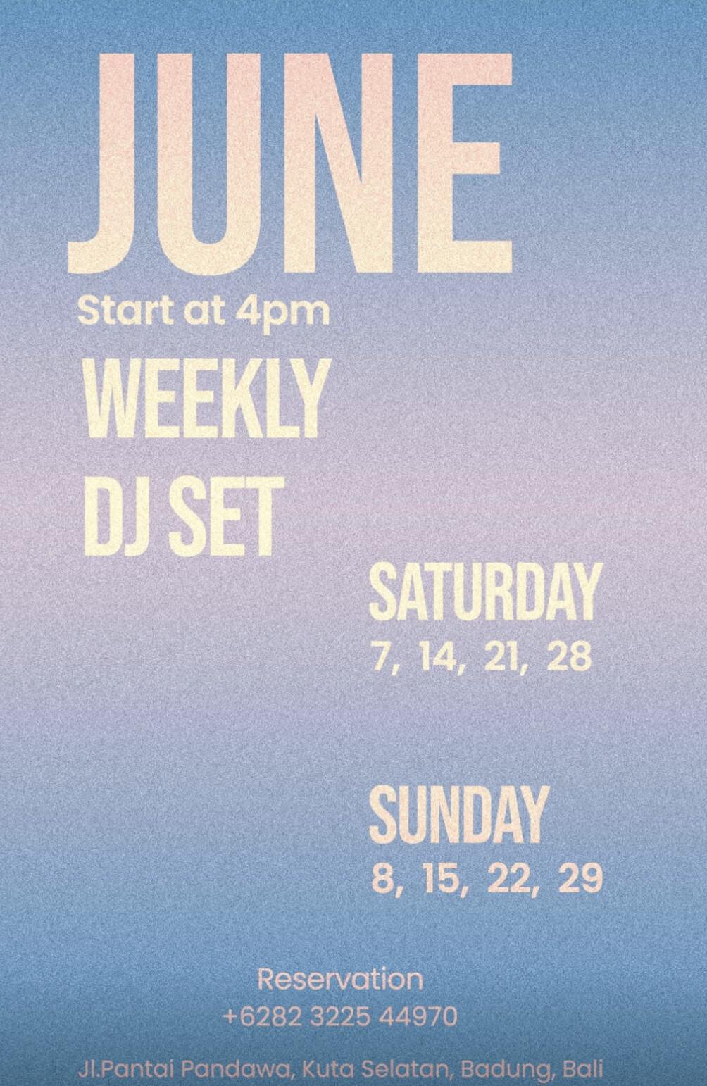 Weekly DJ Set at Timbis Beach Club